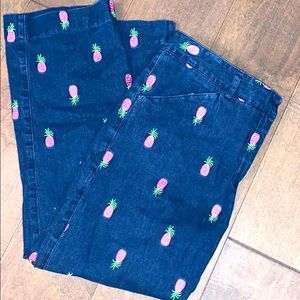 Lilly Pulitzer Pineapple 🍍 Capri Jeans